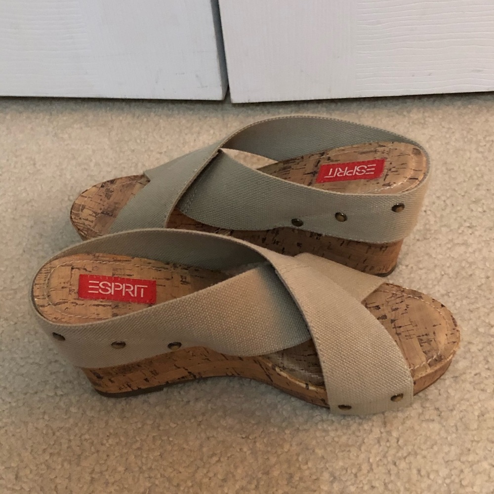 Esprit sling web wedges/sandals